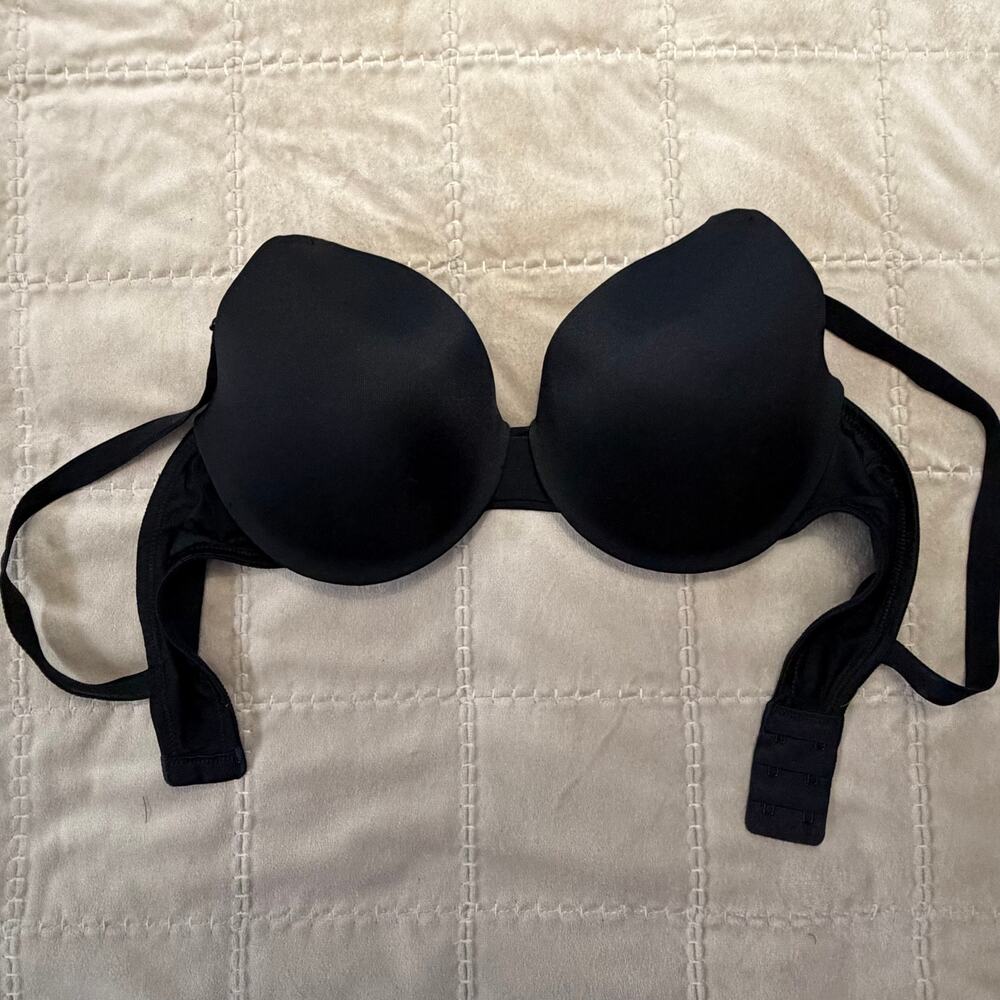 Warner’s 34B Black Underwire T-Shirt Bra Lightly Padded Adjustable Straps